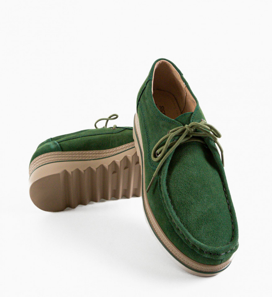 Pantofi Casual Sagrio Verzi - Img 3