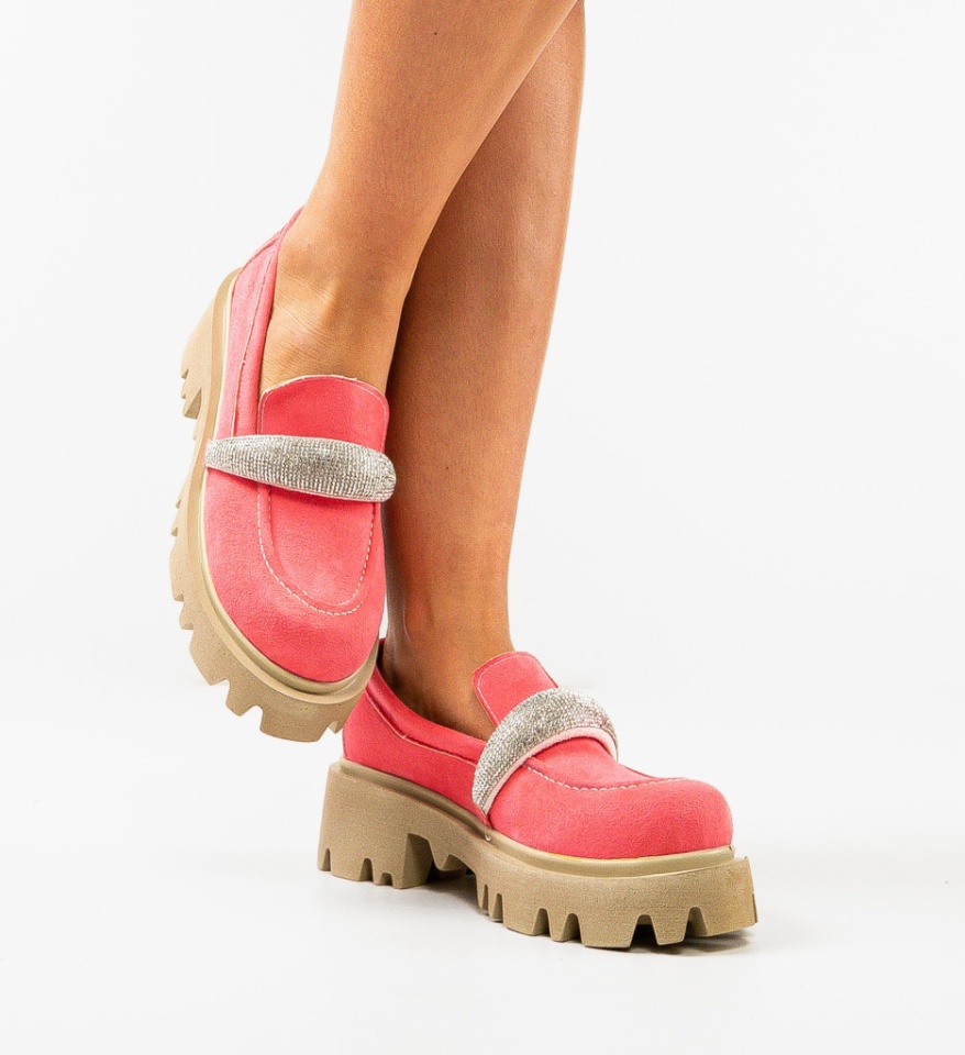 Pantofi Casual Spikez Roz - Img 7