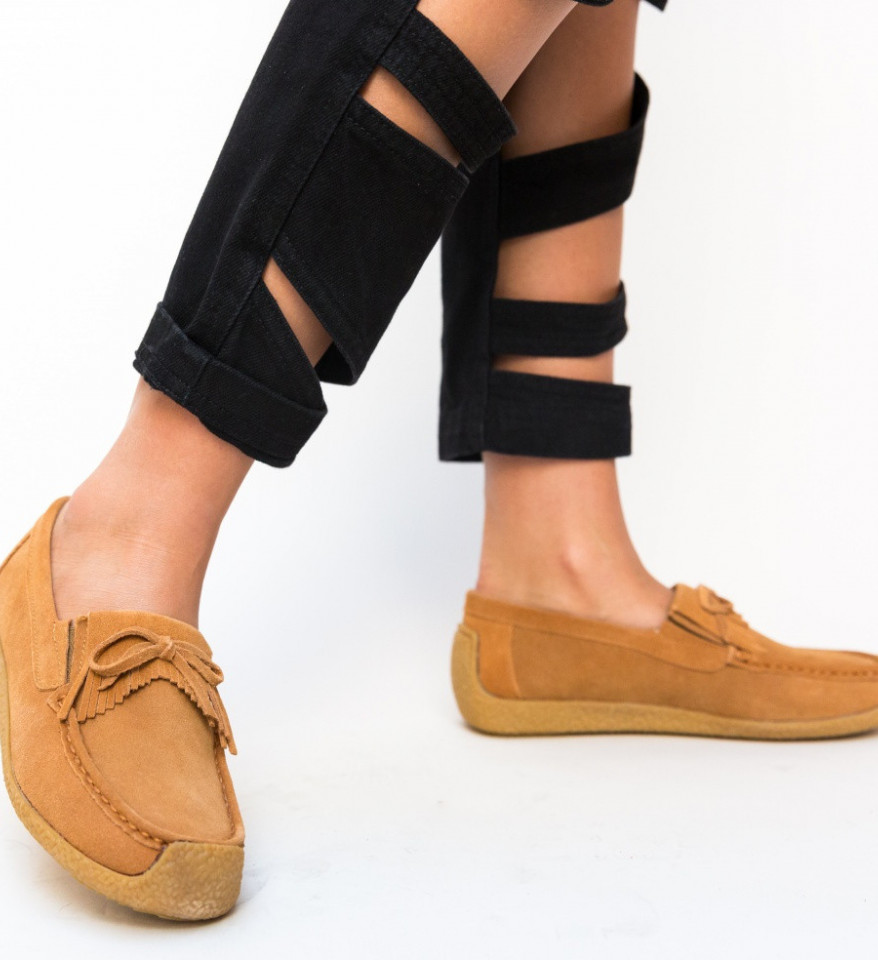 Pantofi Casual Termeio Camel - Img 4