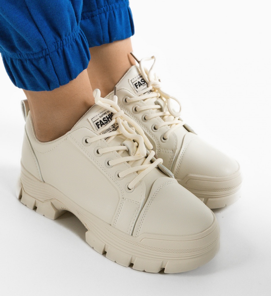 Pantofi Casual Tillie Bej - Img 5