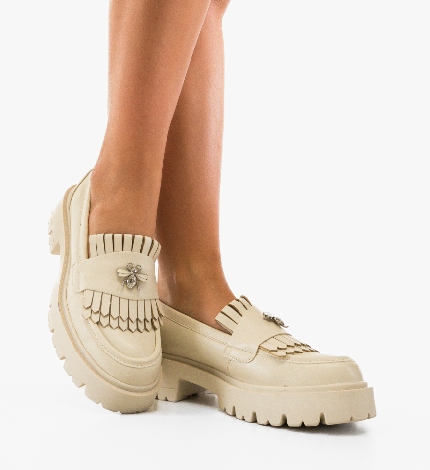 Pantofi Casual Trevy Bej - Img 3