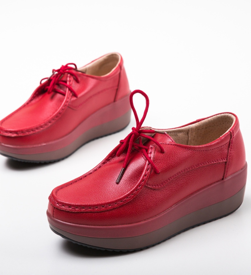 Pantofi Casual Vlasta Rosii - Img 12