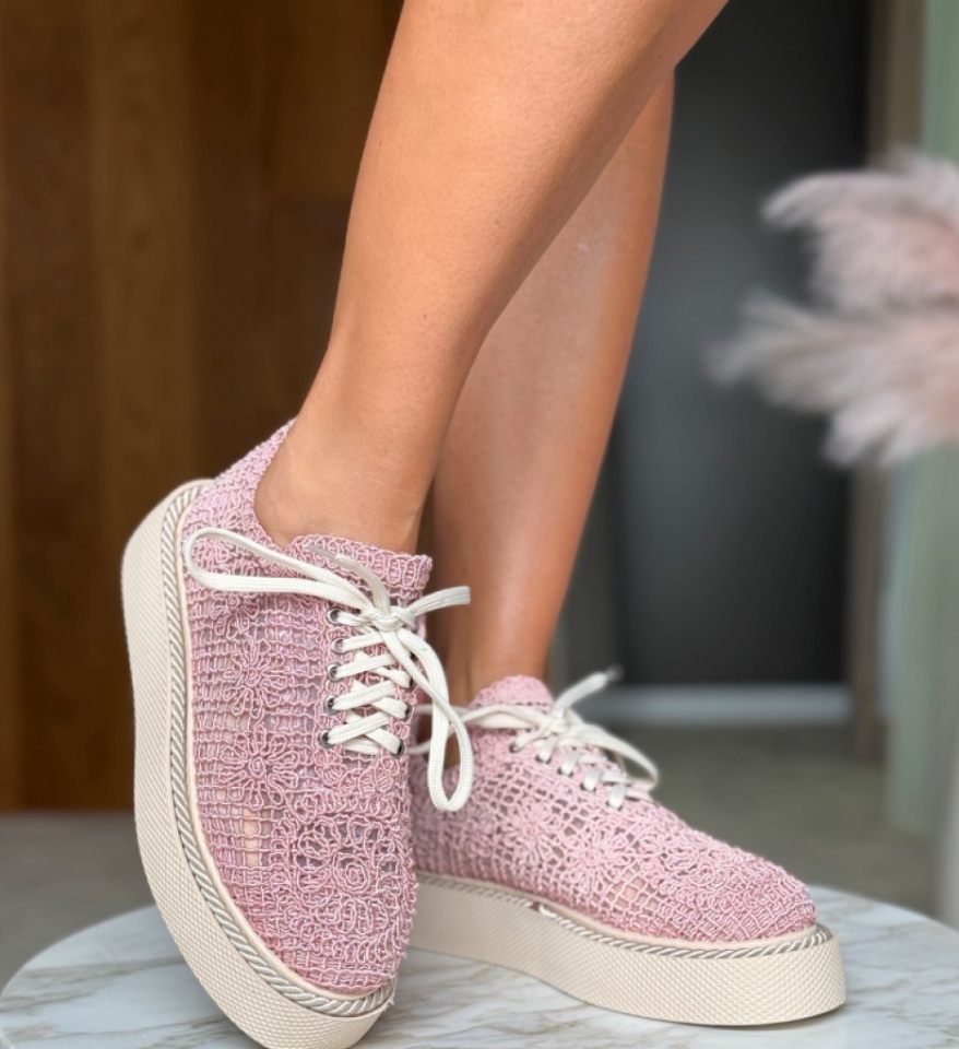 Pantofi Casual Ystory Roz 2 - Img 13