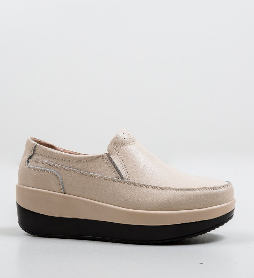 Pantofi Casul Freeman Bej - Img 8