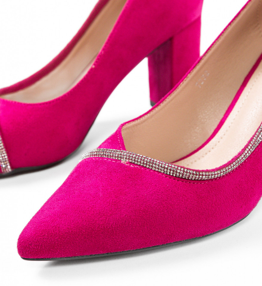 Pantofi cu toc Bavalka Fuchsia - Img 4
