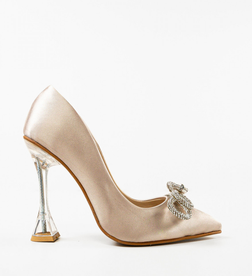 Pantofi cu toc Lelery Bej - Img 2