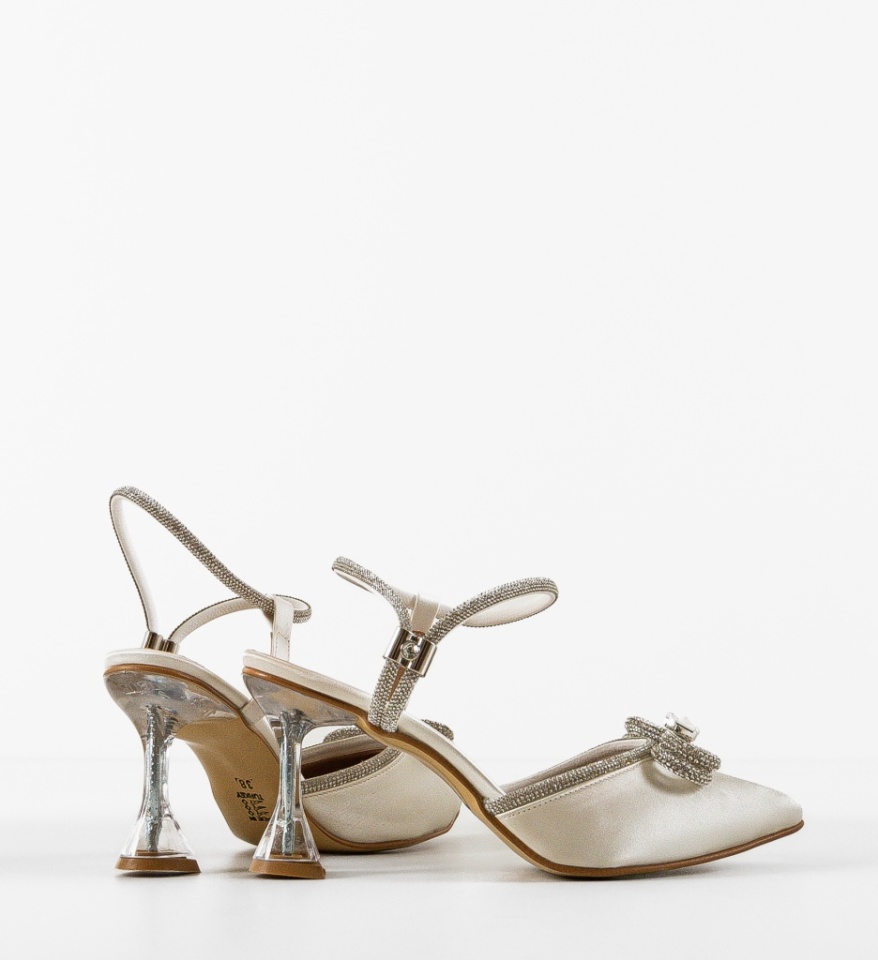 Pantofi cu toc Lerty Bej - Img 2
