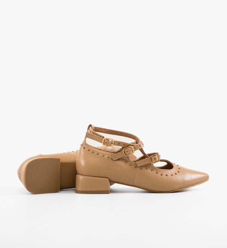 Pantofi cu toc Leslie Nude - Img 3