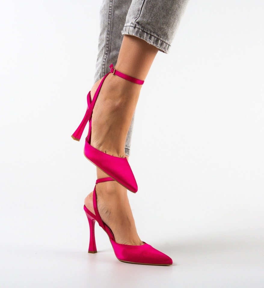 Pantofi cu toc Lizor Fuchsia - Img 5
