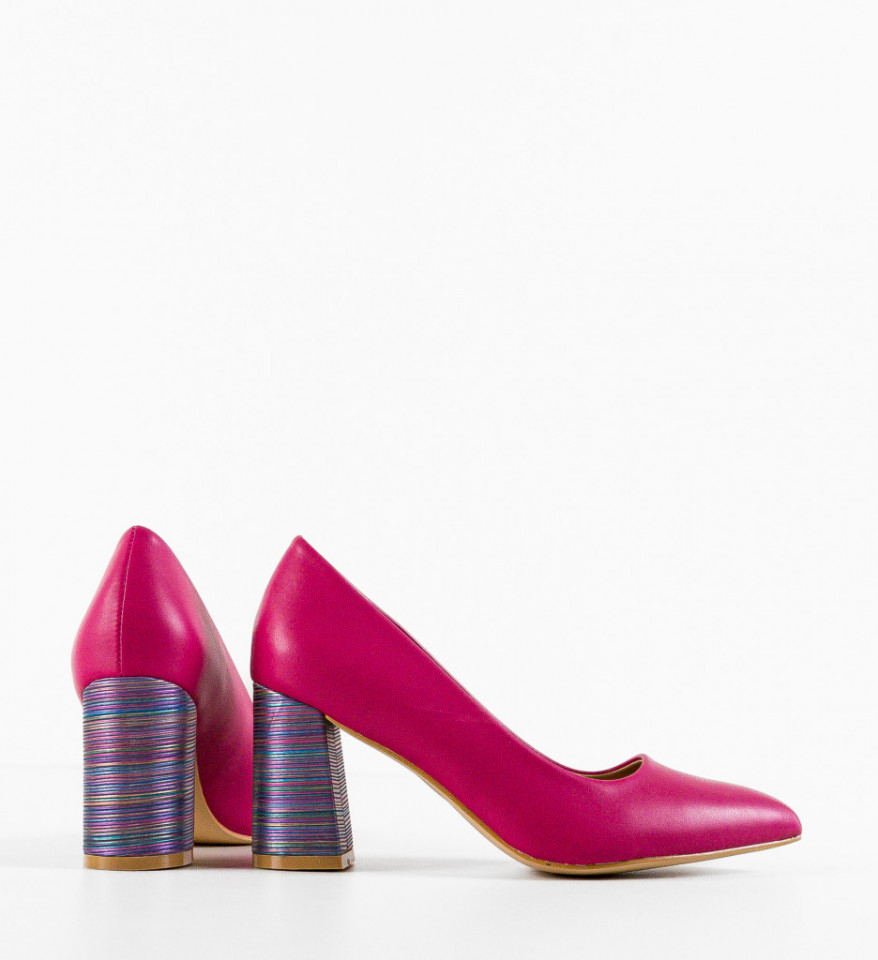 Pantofi cu toc Tuka Fuchsia - Img 2