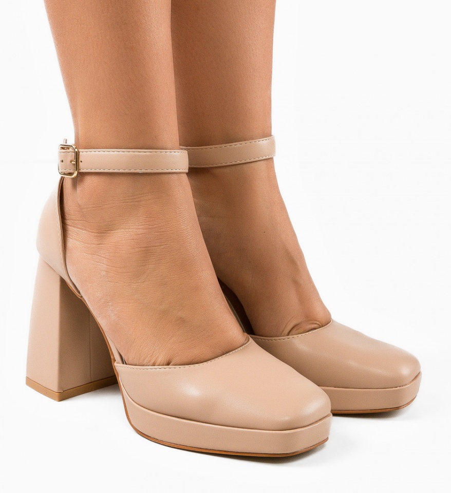 Pantofi dama Flynn Nude - Img 6