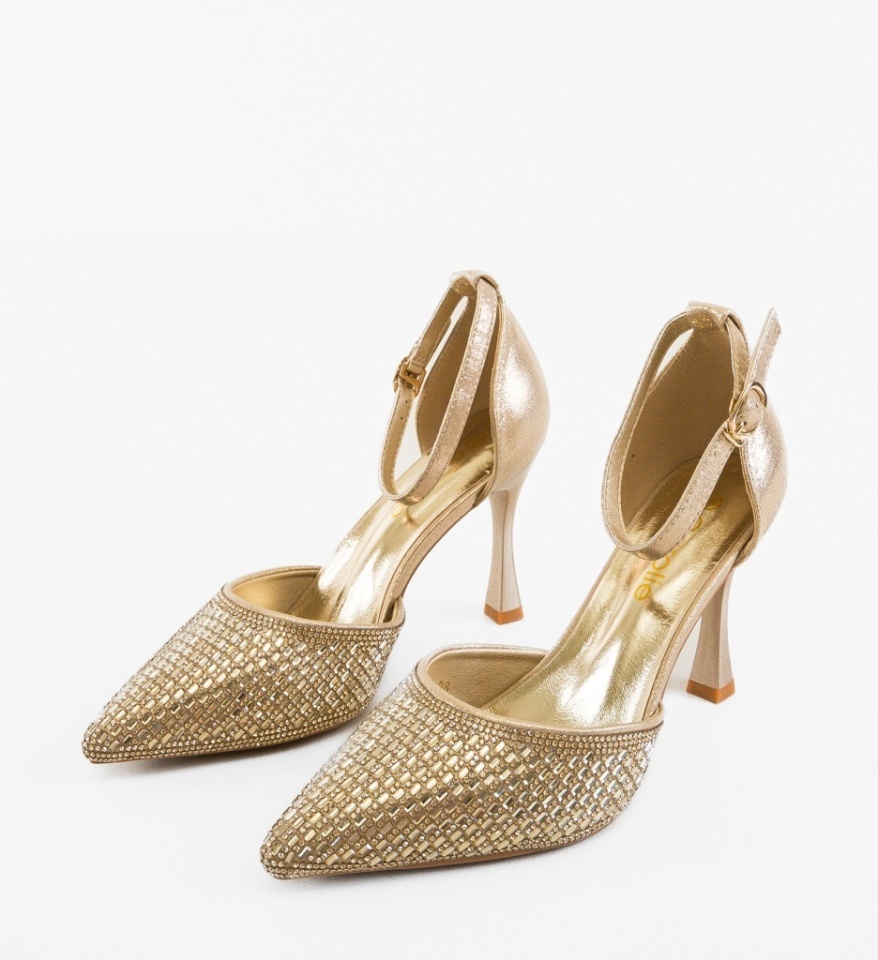 Pantofi dama Goldie Aurii - Img 3