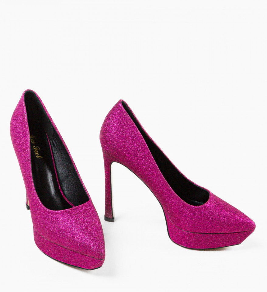Pantofi dama Herman Fuchsia - Img 2