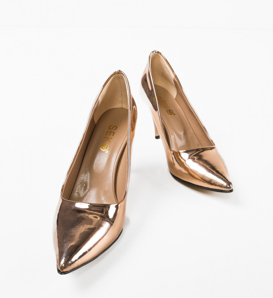 Pantofi dama Jensy Bronz - Img 4