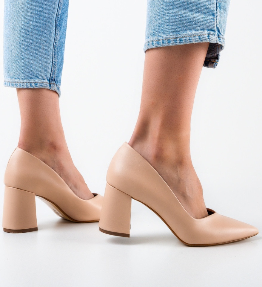 Pantofi dama Lilly Bej - Img 5