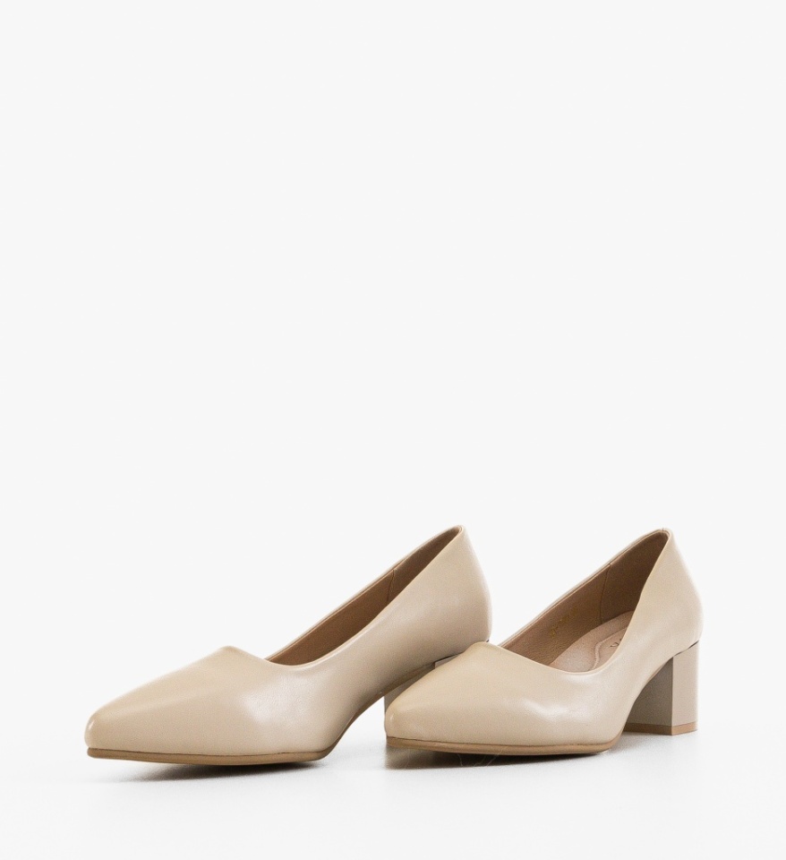 Pantofi dama Perkins Bej - Img 2