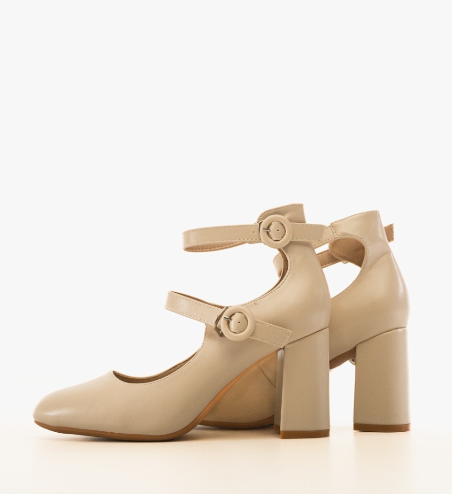 Pantofi dama Rasthe Bej - Img 2