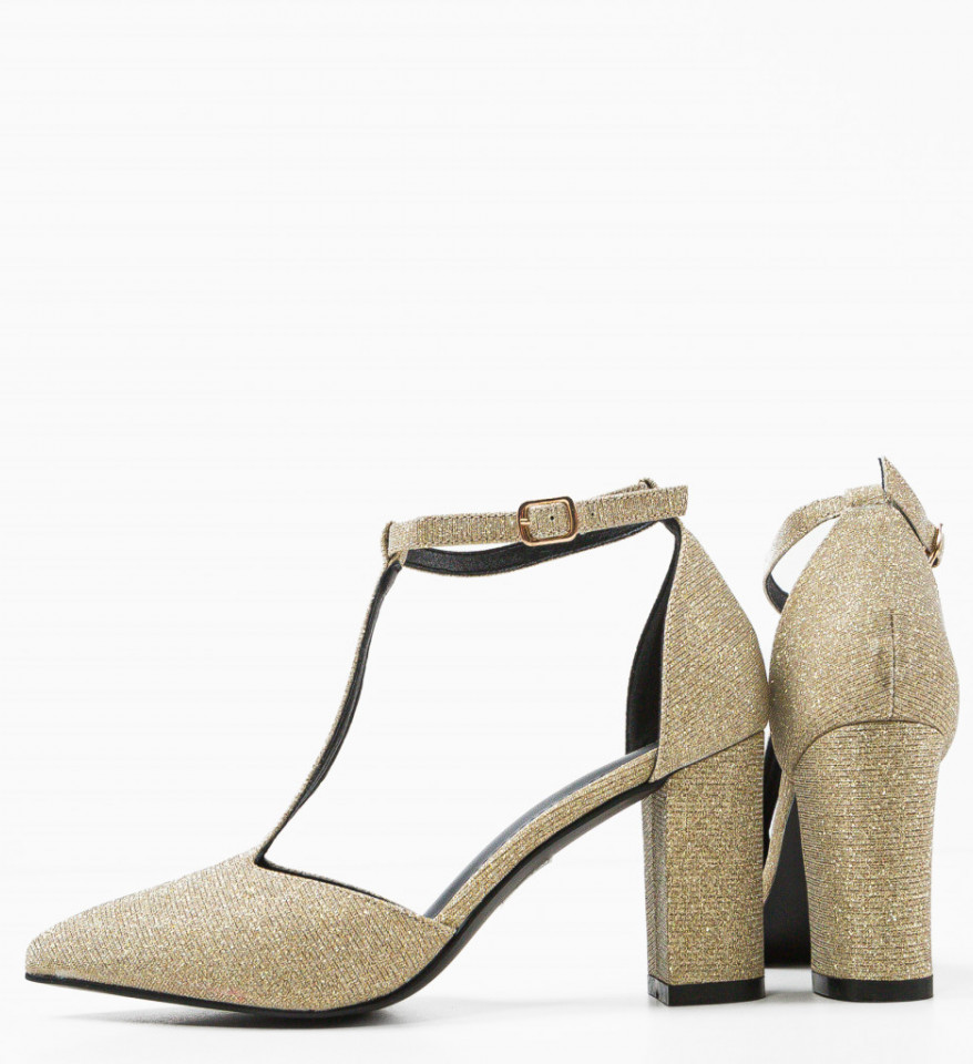 Pantofi dama Select Aurii - Img 4