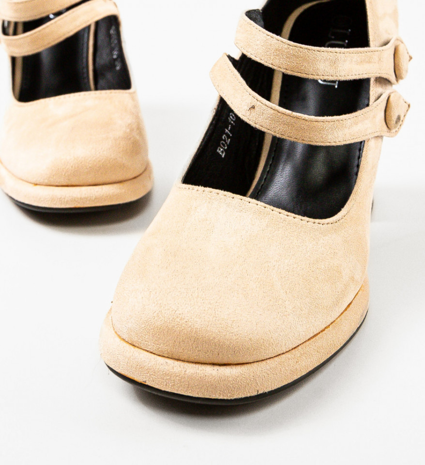 Pantofi dama Vintage Bej 2 - Img 2