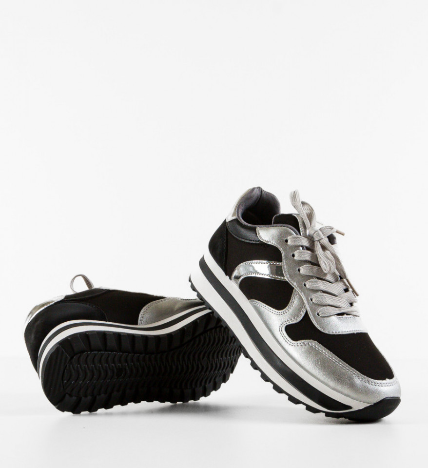 Pantofi Sport Agnes Argintii - Img 3