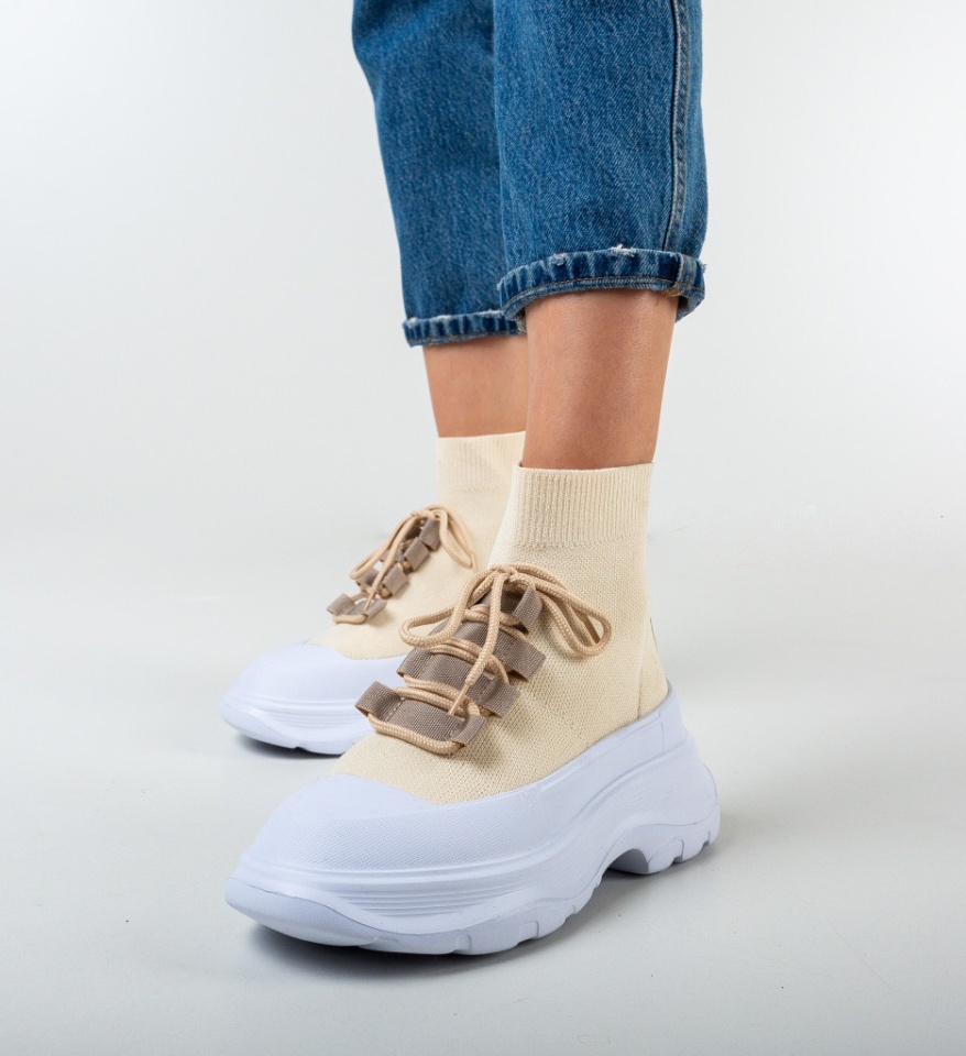 Pantofi Sport Solare Bej - Img 7