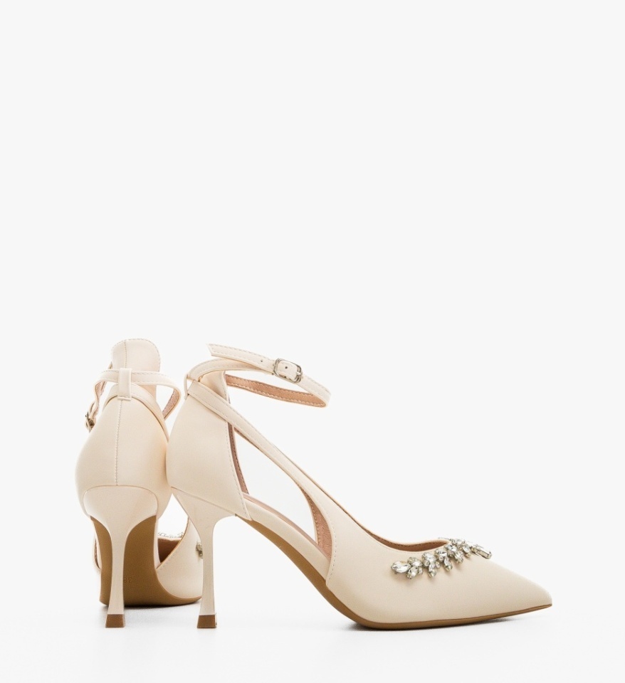 Pantofi stiletto dama Daray Bej - Img 3