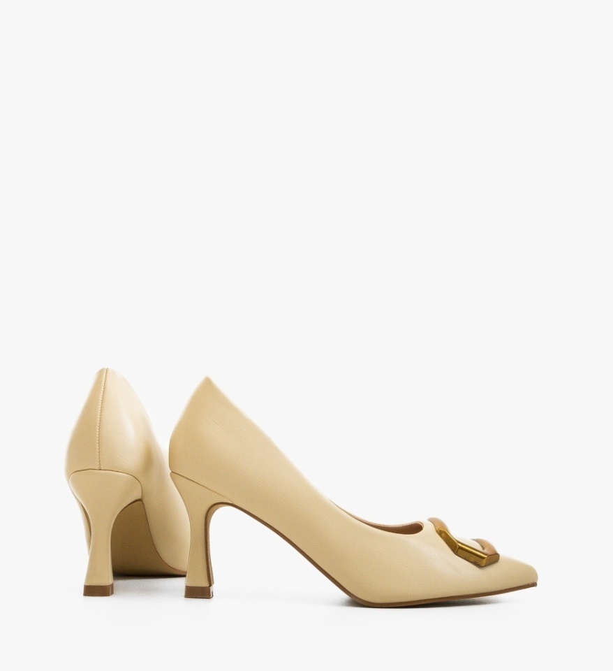 Pantofi stiletto dama Lynda Bej - Img 2