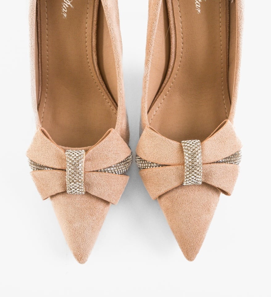 Pantofi stiletto dama Subhaa Bej - Img 3
