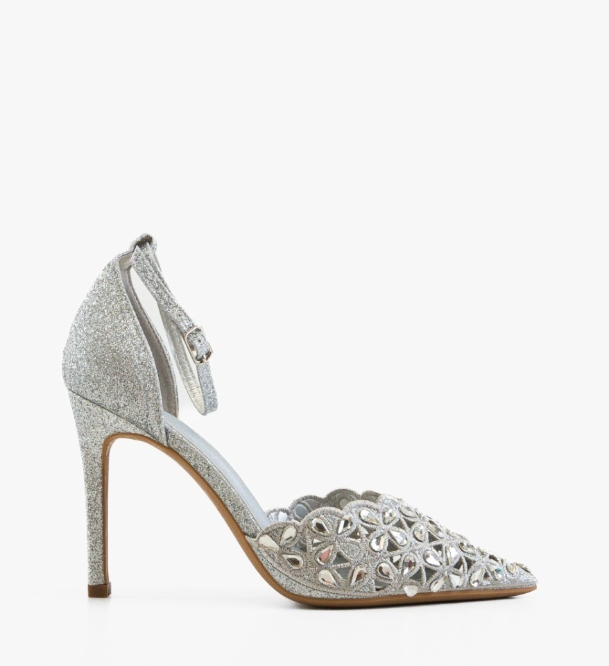 Pantofi stiletto dama Tabylys Argintii - Img 3