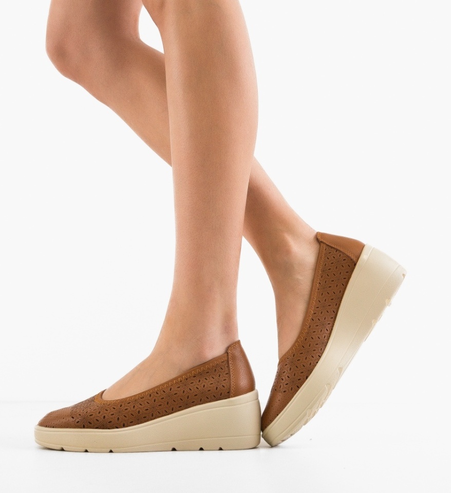 Platforme dama Kamiz Camel - Img 4