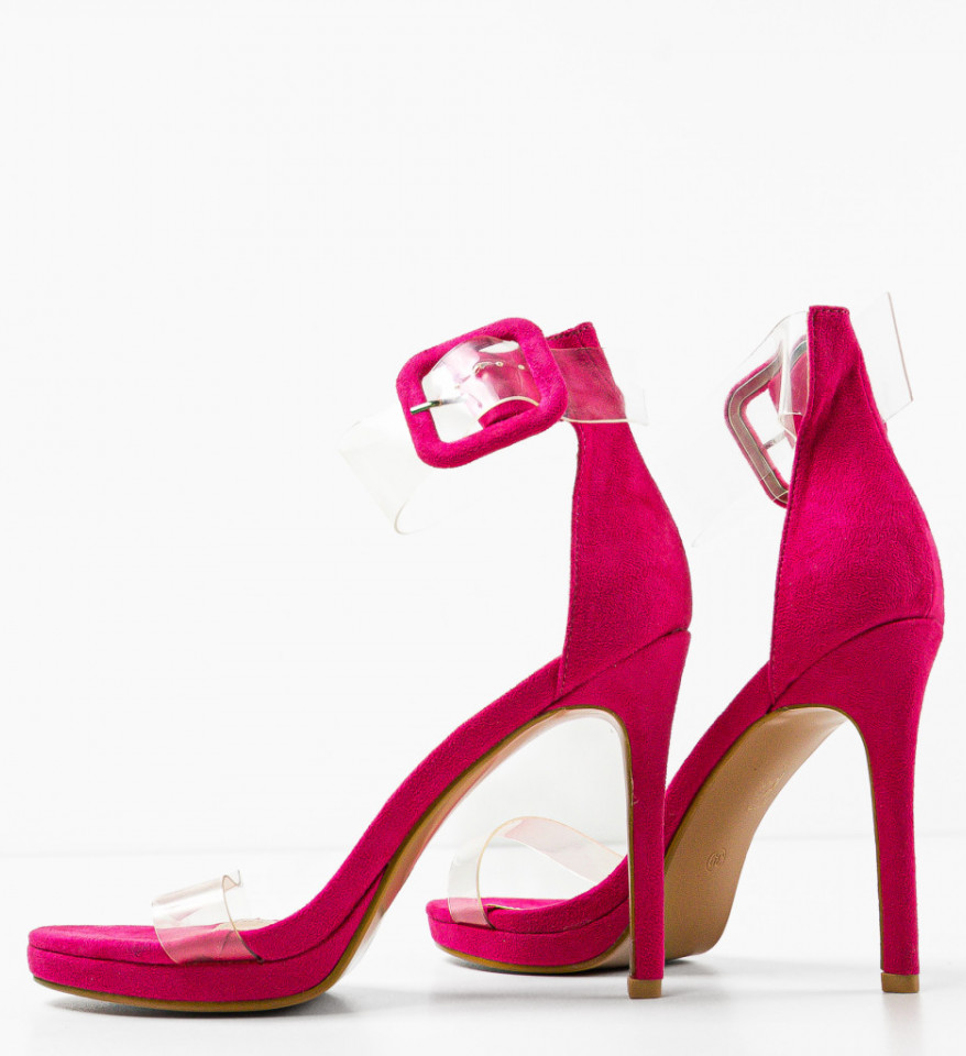 Sandale cu toc Akselsen Fuchsia - Img 8
