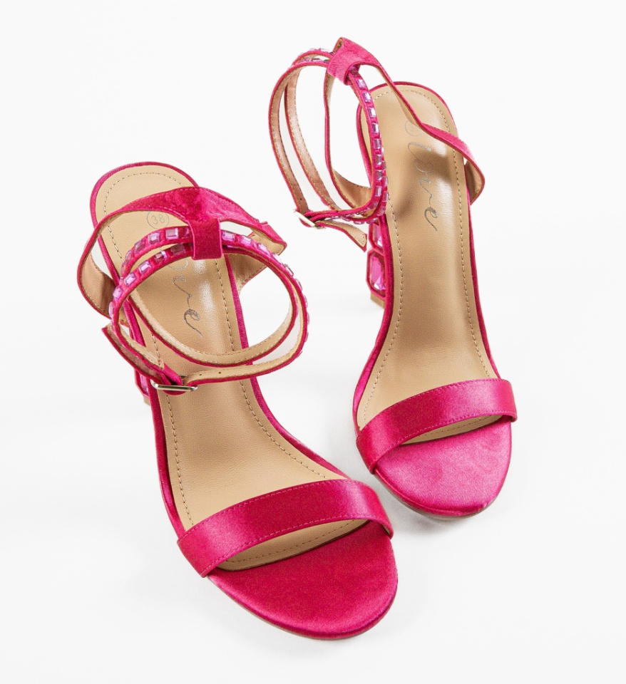 Sandale cu toc Ankora Fuchsia - Img 2