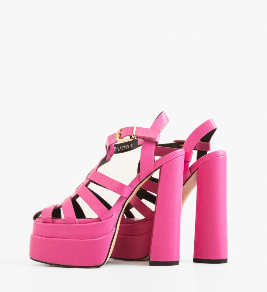Sandale cu toc Brett Fuchsia - Img 2