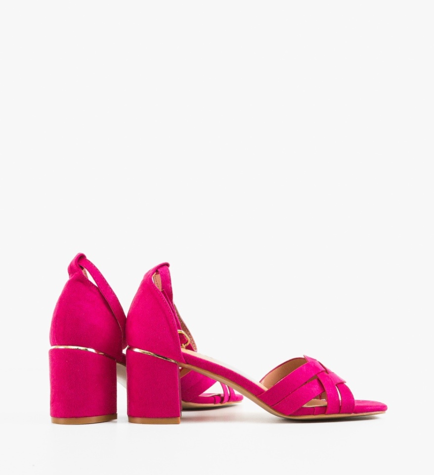 Sandale cu toc Larson Fuchsia - Img 4