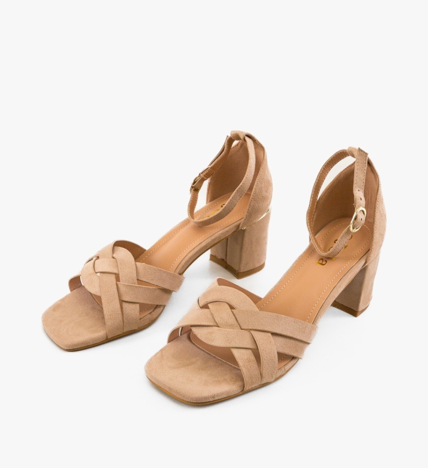 Sandale cu toc Larson Khaki - Img 3