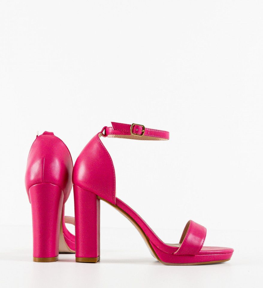 Sandale cu toc Lashay Fuchsia - Img 2