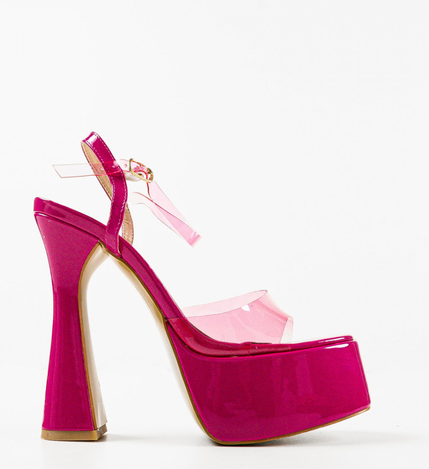 Sandale cu toc Parrish Fuchsia