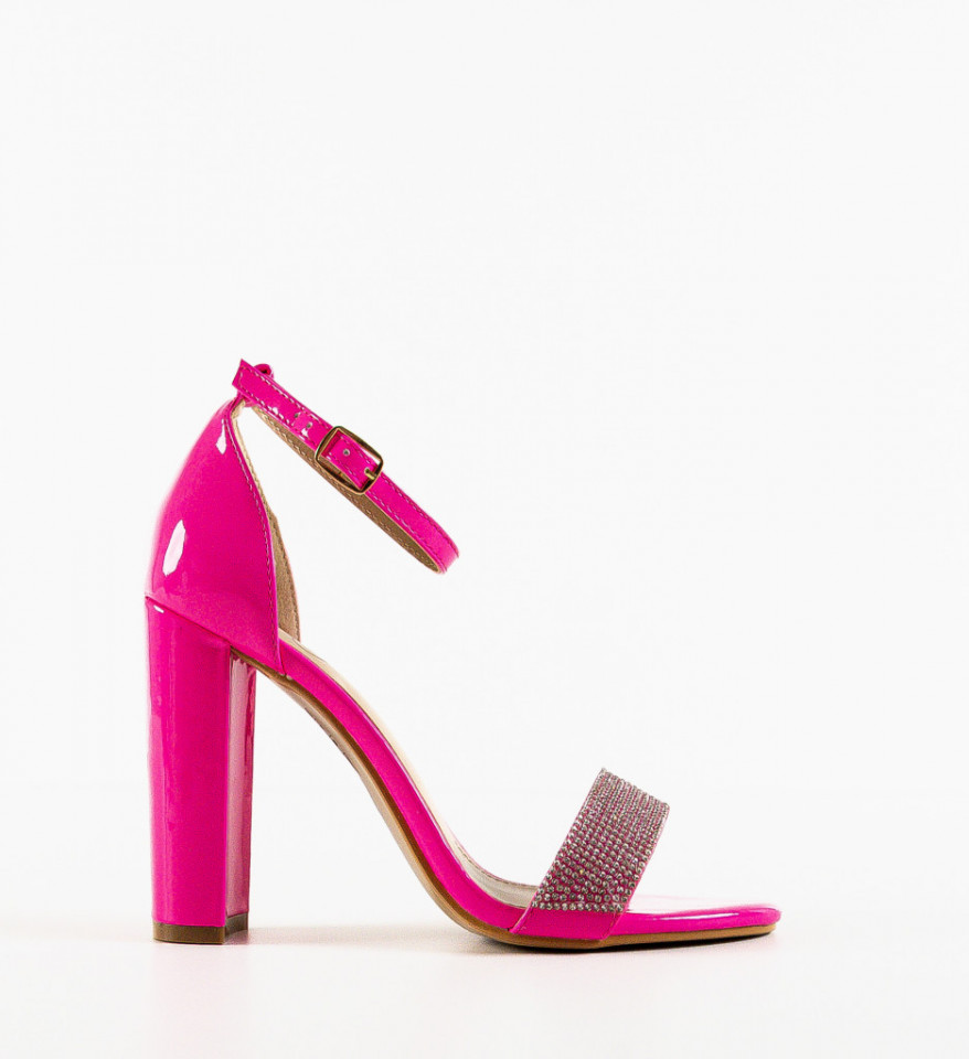 Sandale cu toc Peppe Fuchsia