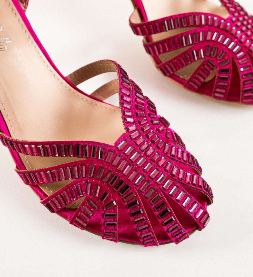 Sandale cu toc Ramire Fuchsia - Img 4