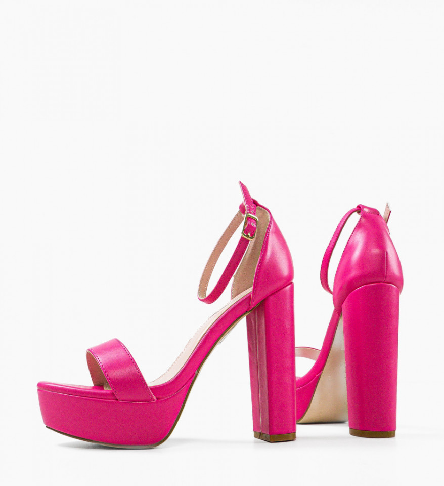 Sandale cu toc Reich Fuchsia - Img 4