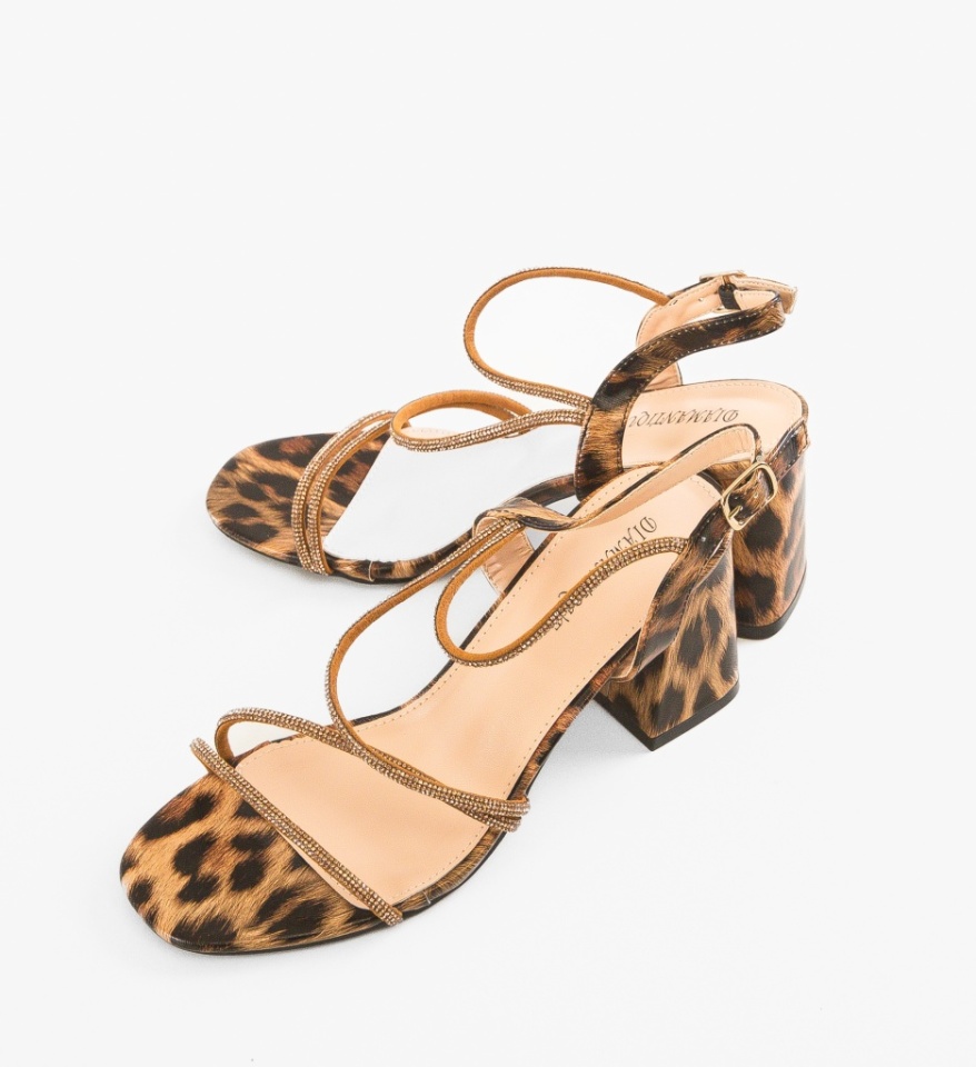 Sandale cu toc Rolo Animal Print - Img 2