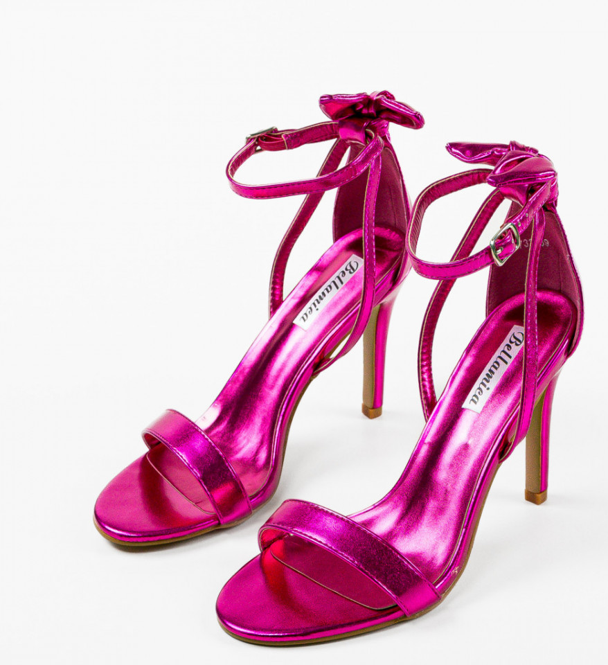 Sandale cu toc Tammie Fuchsia - Img 2