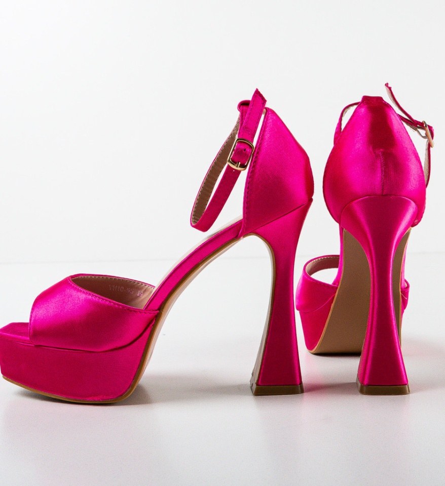 Sandale cu toc Tunyt Fuchsia - Img 8