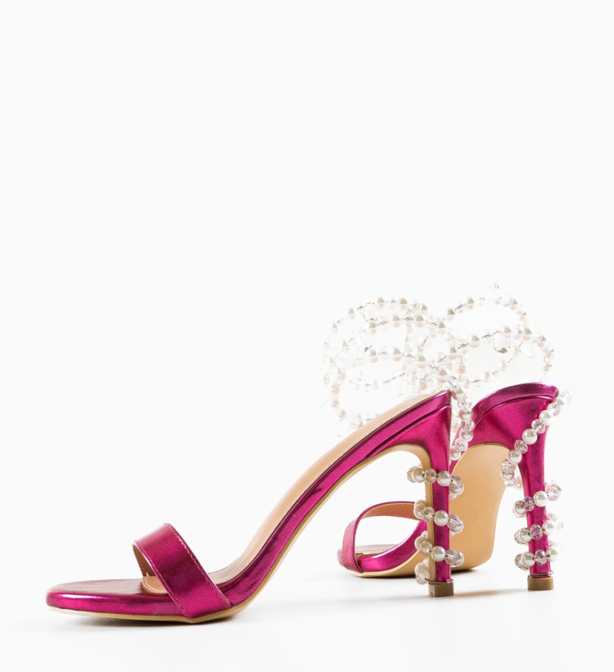 Sandale cu toc Uche Fuchsia - Img 3