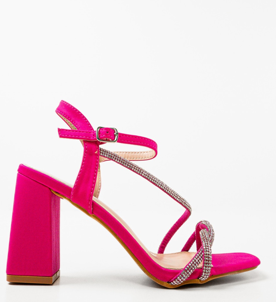 Sandale cu toc Velvela Fuchsia - Img 9