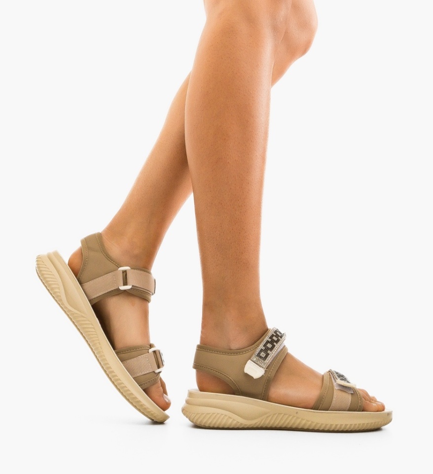 Sandale dama Berhy Khaki - Img 2