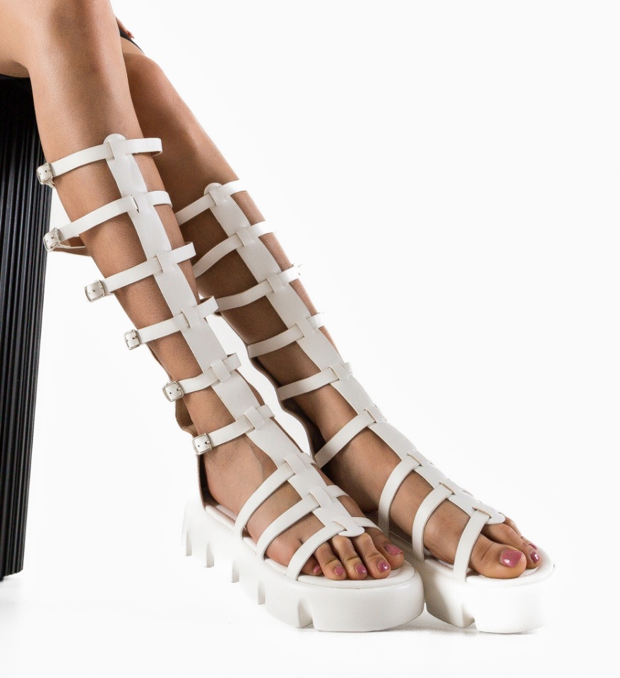 Sandale dama Gladiator Albe - Img 4