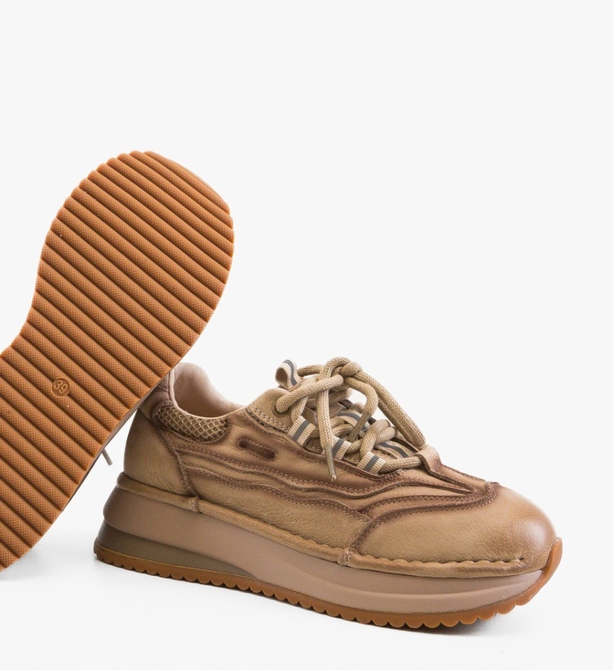 Sneakers dama Akiva Bej - Img 2