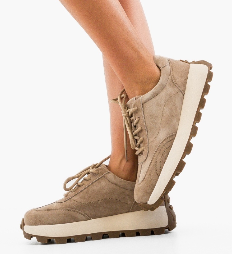 Sneakers dama Amper Khaki - Img 4
