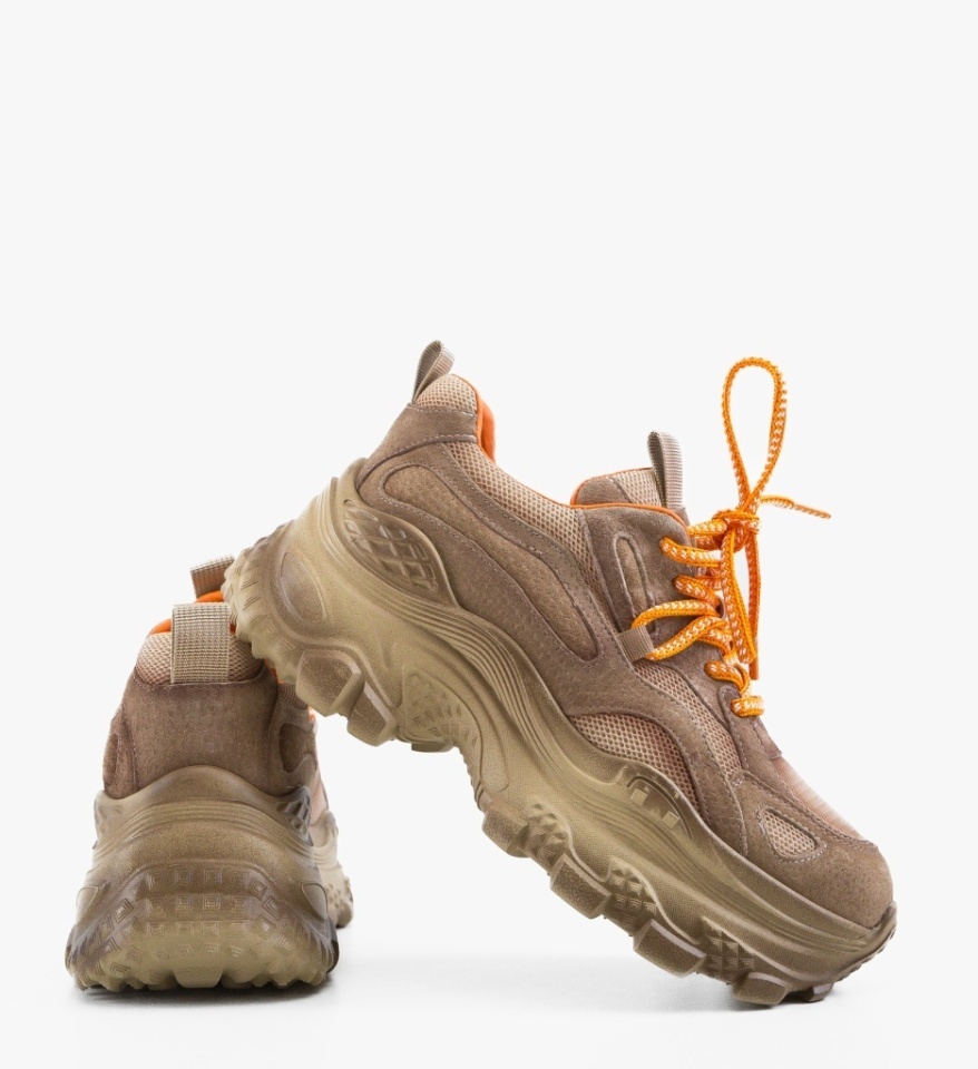 Sneakers dama Clover Bej - Img 3